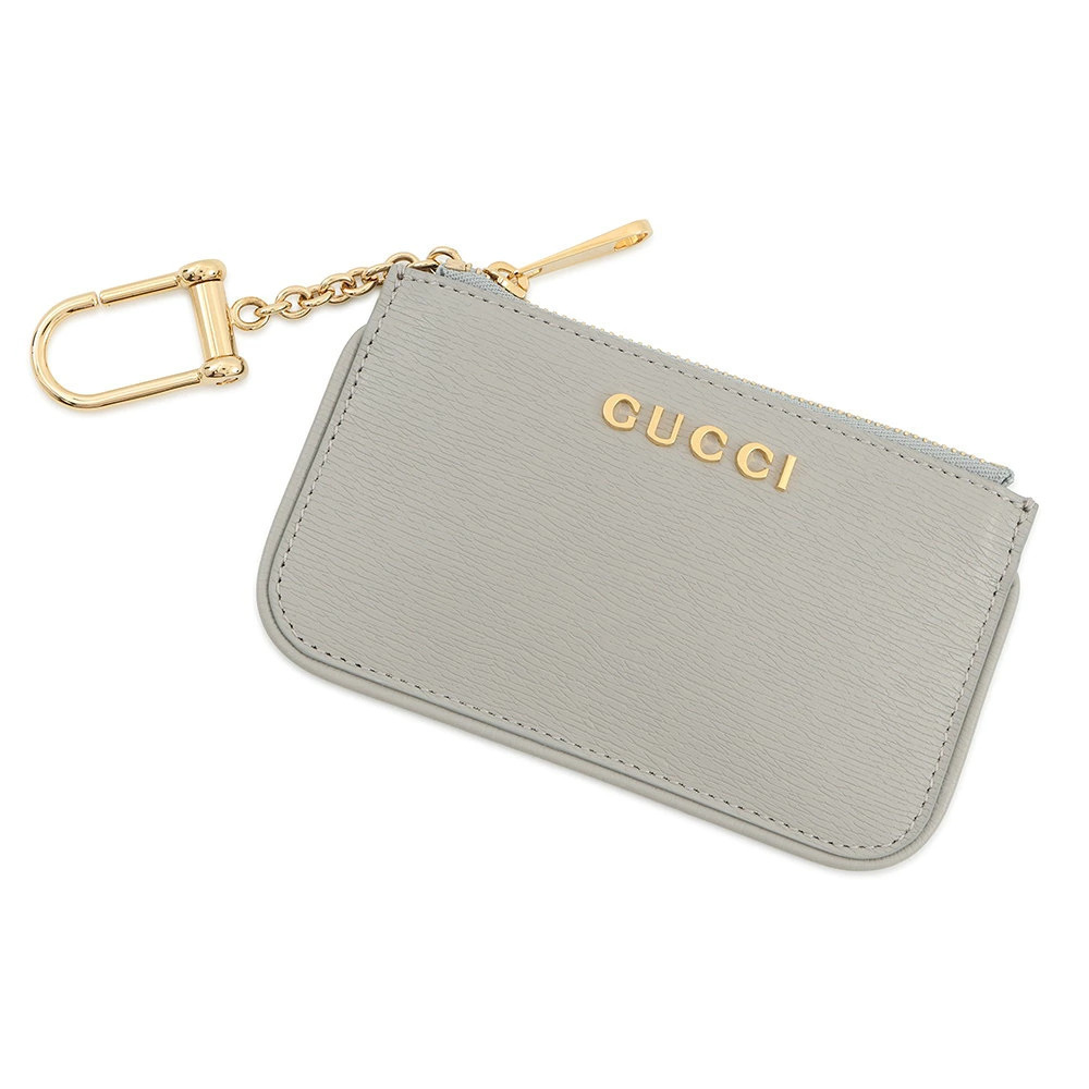 Gucci Key Case Wallet Script Zip Leather Coin